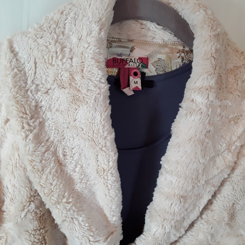 Faux fur Buffalo David Bitton Teddy Bear Blazer - Picture 7 of 8